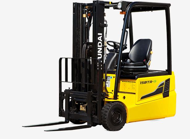 Yellow fork lift for fork lift training and safety training